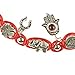 RufnTop Lucky Red String and Red Evil Eye Hamsa Hand,4 Leaf Clober, Saint Benedict, Elephant Bracelet(Lucky Evil Eye01 Pack of 4 PCS)