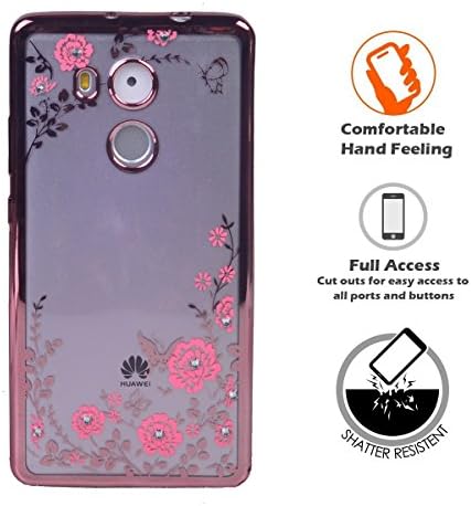 LIKESEA Huawei Mate 8 Case, Slim Flexible Transparent Protective Soft TPU Case Cover For Huawei Mate 8 - Rose Gold