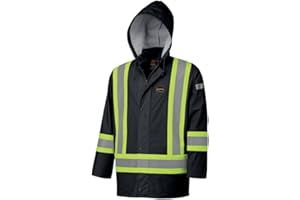 Pioneer Hi Vis Waterproof FR Rain Jacket - Lightweight Oil & Chemical Resistant Safety Coat for Work
