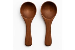 JapanBargain Wooden Tea Scoop, 2-Piece Set for Matcha, Green Tea, Spices, Sugar, Salt