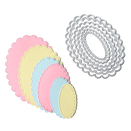 WYSE Oval Metal Cutting Dies Set for Scrapbooking Card Making Decoration(oval)