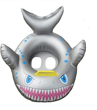 Amazon 子供用 浮き輪 サメ ベビーうきわ ベビーフロート 足入れ浮き輪 サマー 海 プール Cape 耳栓 ノーズクリップ