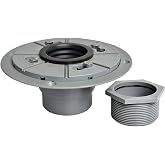 Neodrain 2" PVC Shower Drain Base Kit, Sub Drain | PVC Shower Drain Base Flange with Rubber Coupler Gasket, Threaded Adaptor for Square&amp;Linear Drain Installation