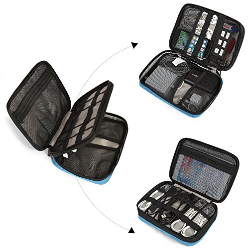 BAGSMART Electronic Organizer DoubleLayer Travel Cable Organizer