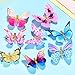 Gejoy 16 Pieces Glitter Butterfly Hair Clips for Girls Butterfly Glitter Barrette for Women Teens Hair Accessories
