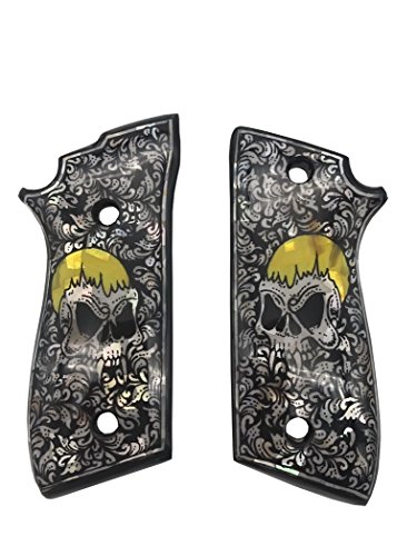 TXM02 ## New Taurus Pt92 Pt99 Pt100 Pt101 Non- Decocker PT pt 92 99 100 101 Mother of Pearl Inlay Hardwood Wood Smooth Grips Handmade Birthday Newyear Christmas Gift Sport for Men by handicraftgrips