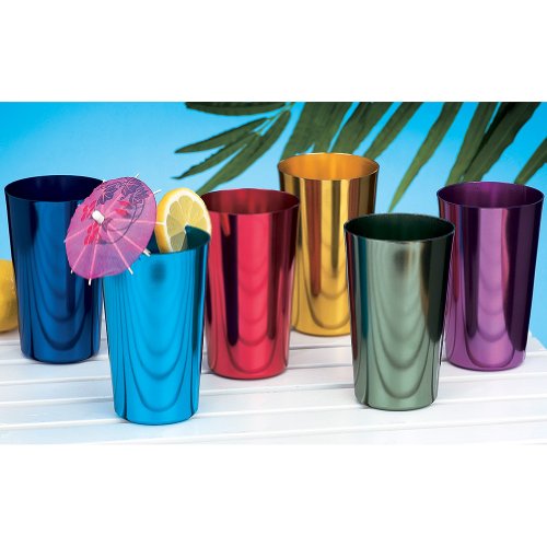 Toysdone-ALUMINUM-TUMBLERS-Retro-Jewel-Aluminum-Colored-Tumblers-Cups-Set-of-6-Multicolor