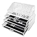Vencer Jewelry and Makeup Storage Display Boxes (1 Top 4 Drawers),Cosmetic Organizer