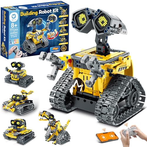Sillbird Robot Kids Boys, 5 in 1 Technic Programmable Robot with App and Remote Control, Educational Roboticset for Girls 8-12 Years, Birthday or Christmas Gift (473 Pieces)