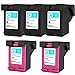 ESTON Re-manufactured Ink Cartridge Replacement for HP 662XL 662 XL for HP Deskjet Ink Advantage 1015 1515 2515 2545 2645 3515 3545 4645 (3 Black 2 Color , 5-Pack)