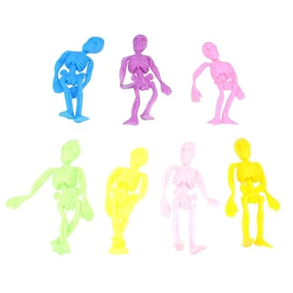 Crazy-Store Flexible Plastic TPR Skeleton Model Doll Skull Toy Mini Figure Toy (1pc)