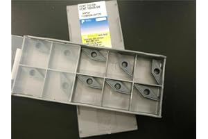 LAHDYFHOE GBJ 10pcs VCMT332 -SM VCMT160408-SM 35° Carbide Turning Inserts for Steel and Stainless Iron Lathe Carbide Inserts for SVJCR/L Inserts Holder (VCMT332- SM C907)