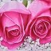 Maxwelly 3D Pink Rose Shower Curtain Polyester Floral Shower Curtain Set with Hooks for Bathroom Decor - Waterproof - 72-Inch by 72-Inch