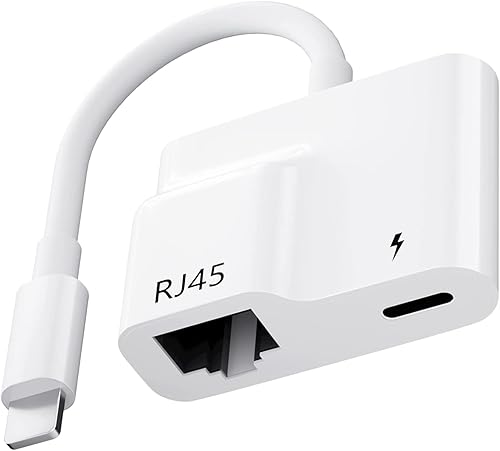 iPhone Light-ing to RJ45 Ethernet Adapter, iPad to Ethernet