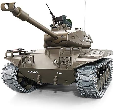 DUCKTOYS U.S.A M41 RC Tank with Remote Control, Light&Sound&Rotating Turret and Recoil Action,2.4GHz Multi-frequency 1:16 rc tank