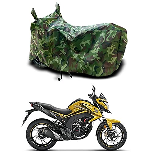 Sebongo Bike Body Cover For Honda Cb Hornet 160r Bs6 Water Resistant Uv Protection Weather Resistant Green Multijungle Amazon In Car Motorbike