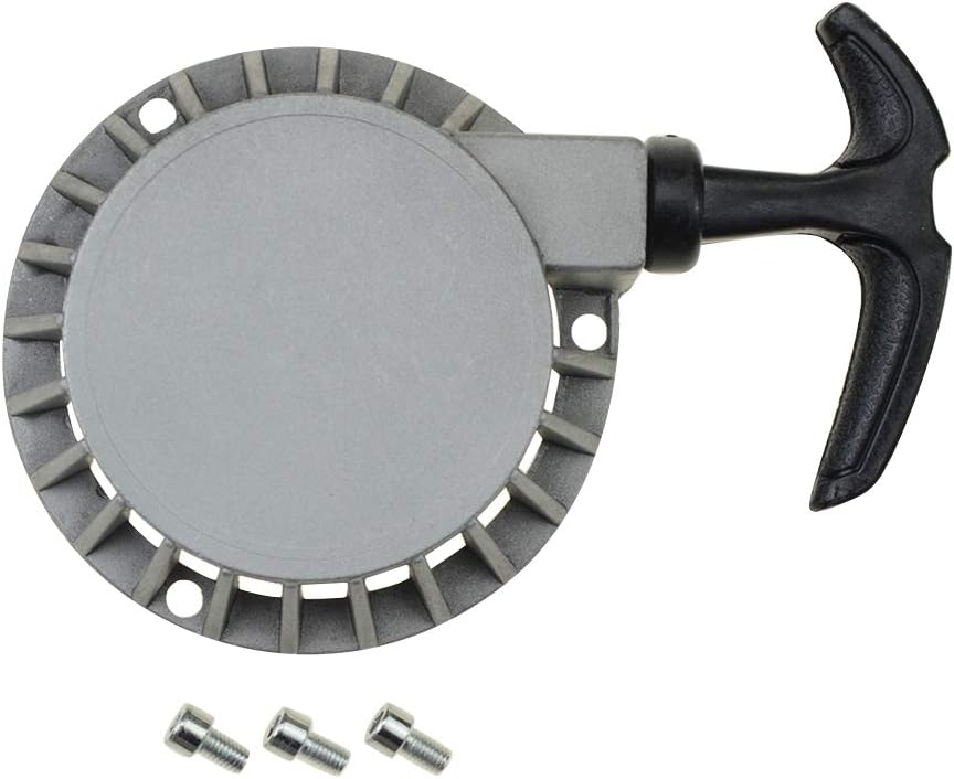 WOOSTAR Recoil Pull Starter with 3 Bolts Replacement for 2 Stroke 47cc 49cc Pocket Bike Mini Moto ATV 4 Wheeler Quad