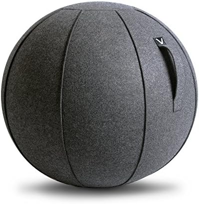 Vivora Luno - Sitting Ball Chair for Office and Home, Lightweight Self-Standing Ergonomic Posture Activating Exercise Ball Solution with Handle & Cover, Classroom & Yoga