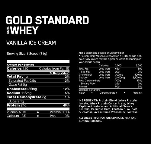 Optimum Nutrition Gold Standard Whey Protein, Vanilla - Image 2