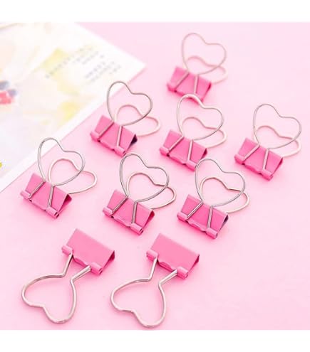 Paquete De 60 Clips De Papel Divertidos Con Forma De Corazón Creativo, Multicolor, Ideal Para Coleccionistas Marcadores Soporte Para Documentos
