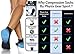 Physix Gear Short Compression Socks for Men & Women - Best Low Compression Socks Women & Men with Arch Support, Ideal for Running, Plantar Fasciitis comfort, and Swelling -, Blue/Black (2 Pairs), S/M