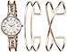 Anne Klein Women's AK/2236RGST Three-Piece Watch and Bracelet Set with Swarovski Crystal Accents