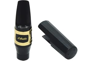 Libretto Baritone Saxophone Mouthpiece Kit: Standard Set With ABS 4C Mouthpiece, Plastic Cap, Gold Lacquered Ligature - Giftable, Finely Designed for Beginner and Intermediate