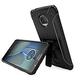Moto G5s Plus Case, OMOTON Moto G5s Plus Case with [Kickstand] [Non-Slip Design] [Dual Layer] [Heavy Duty Protection] for Motorola Moto G5s Plus, Black [NOT Fit for Moto G5 Plus]