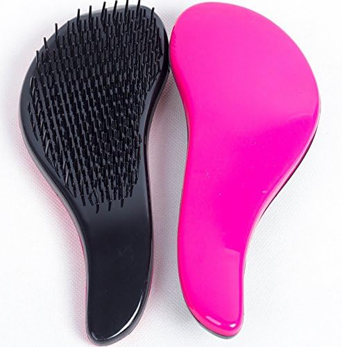 2 Pcs Detangling Brush Glide Thru Detangler Comb Salon Styling Magic Massage Hair Brush Set for Kids Women Pink and Purple Color (Pink and Purple)