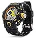 PALADA Men's T1385G Analog Digital Waterproof Dual Time Sports watch with LED Backlight
