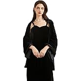 BRYCTSISEN Women's Velvet Shawl and Wrap for Wedding Bridal Bridesmaid Outwear Evening Party Prom Dress Accessories Scarf