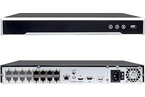 RICHSECU DS-7616NI-Q2/16P HIK 16 Channel 16 PoE 2K NVR Network Video Recorder with H.265+ Compression, Compatible with 16 X HIK IP Cameras, Supports up to 2 X 8TB HDD(No HDD)(International English Version)