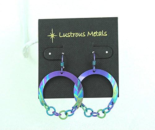 Niobium, Lustrous Metals Jewelry, 100% hypoallergenic, lead & nickel Free, made in California, Swarovski, crystals, Sky blue, Ocean teal, Purples, Holly green
