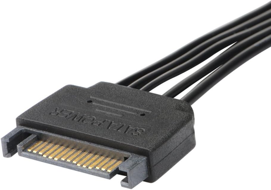 J&D 15 Pin SATA Power Extension Cable (2 Pack), Male to Female Cable, 10 inch, Black, 25.40 cm - Image 4