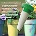 TIMESETL 4 Packs Self Plant Watering Stakes Ceramic Vacation Watering Spikes for Plastic Bottles, Watering Stakes System for Indoor & Outdoor