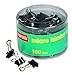 Staples Micro Metal Binder Clips, Black, 1/2