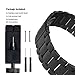 Kuxiu Compatible with Garmin vívoactive Band, Stainless Steel Metal Replacement Wristband Bracelet with Link Adjustment Tool for Garmin Vivocative Smartwatch (Metal Black)