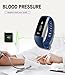 New Smart Fitness Tracker,Smart Watch with Blood Pressure Heart Rate Sleep Pedometer Camera remote shoot Blood Oxygen Monitor Smart Wristband Bracelet READ for Bluetooth Andriod and ios (R5PRO-BLUE)