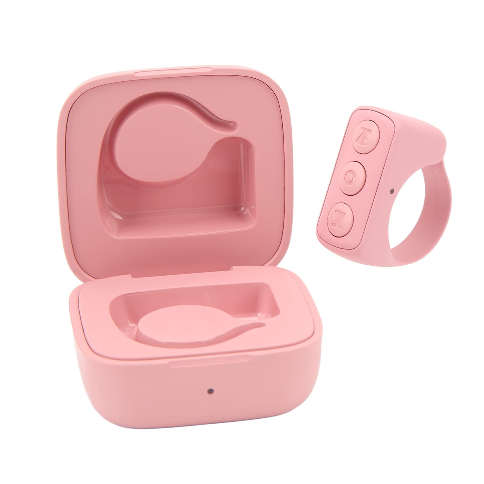 Bluetooth Remote Control for Wireless App Page Turner Rechargeable App Remote Scrolling Ring Clicker for App, Phone, Camera Video Recording, Tablets, Smartphones (Pink)