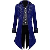 Crubelon Mens Steampunk Tailcoat Jacket Gothic Medieval Victorian Frock Coat