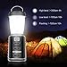 Enkeeo Mini Camping Lantern USB Rechargeable 300 Lumen Ultra Bright Portable Battery-Powered Light for Outdoors Hiking Tent Garden, Grey