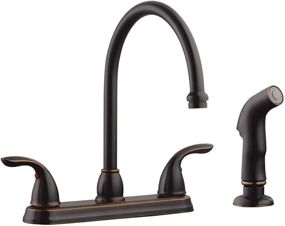 Design House 525097 Ashland 2 Handle Kitchen Faucet With Side