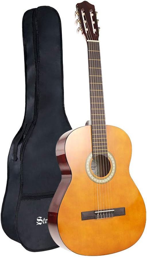 Guitare à 4 Cordes En 7 Lettres Strong Wind Guitare Classique 4/4 de taille 39 pouces Cordes en Nylon