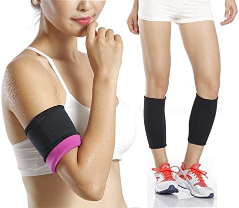 Body Wraps for Arms and Slimmer Calf,Lose Arm Fat and Reduce Cellulite - Heat Maximizing Neoprene Armbands and Calf Trimmers - 4 Piece Kit
