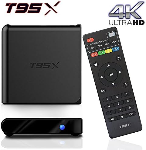 BPSMedia T95X 4K Amlogic S905 Set Top TV Box Android 5.1 Lollipop OS KODI XBMC Quad Core Google Streaming Media Player 1GB/8GB with WiFi HDMI DLNA + I8 Mini Wireless Keyboard