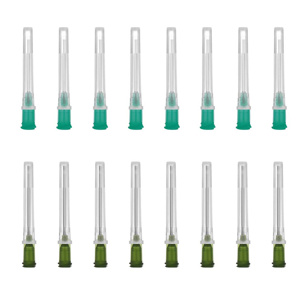 Shintop Syringe Needles, 100 Pack Blunt Needle Tips Lure Lock with Syringe Caps for Refilling Liquid, Inks and Syringes