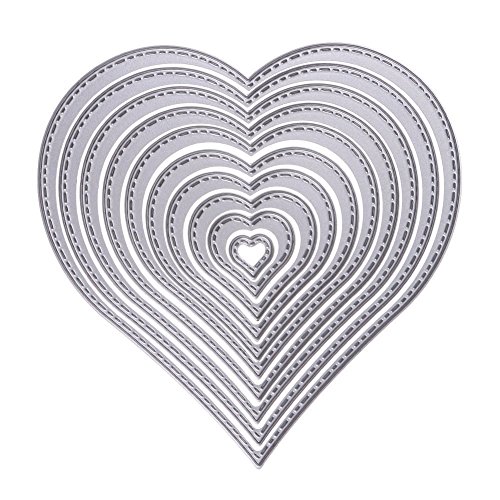 Patgoal Heart Cutting Dies Stencil Metal Mold for DIY Scrapbooking Embossing Album Paper Card
