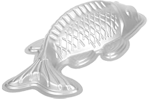 LIGIGWASH Aluminum Alloy Fish Cake Mold Koi Carp Shape for Baking Jelly Chocolate Fondant Even Heat