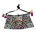 Weixinbuy Women's Lady Nation Embroidered Purse Retro Clutch Bag Shoulder Bag Crossbody Messenger (Silver)