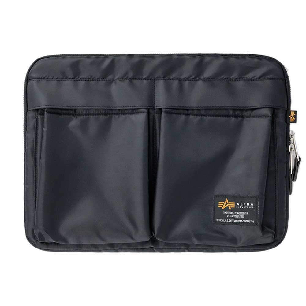 Alpha Industries Unisex's Label Notebook Practical Laptop Bag, Black, M